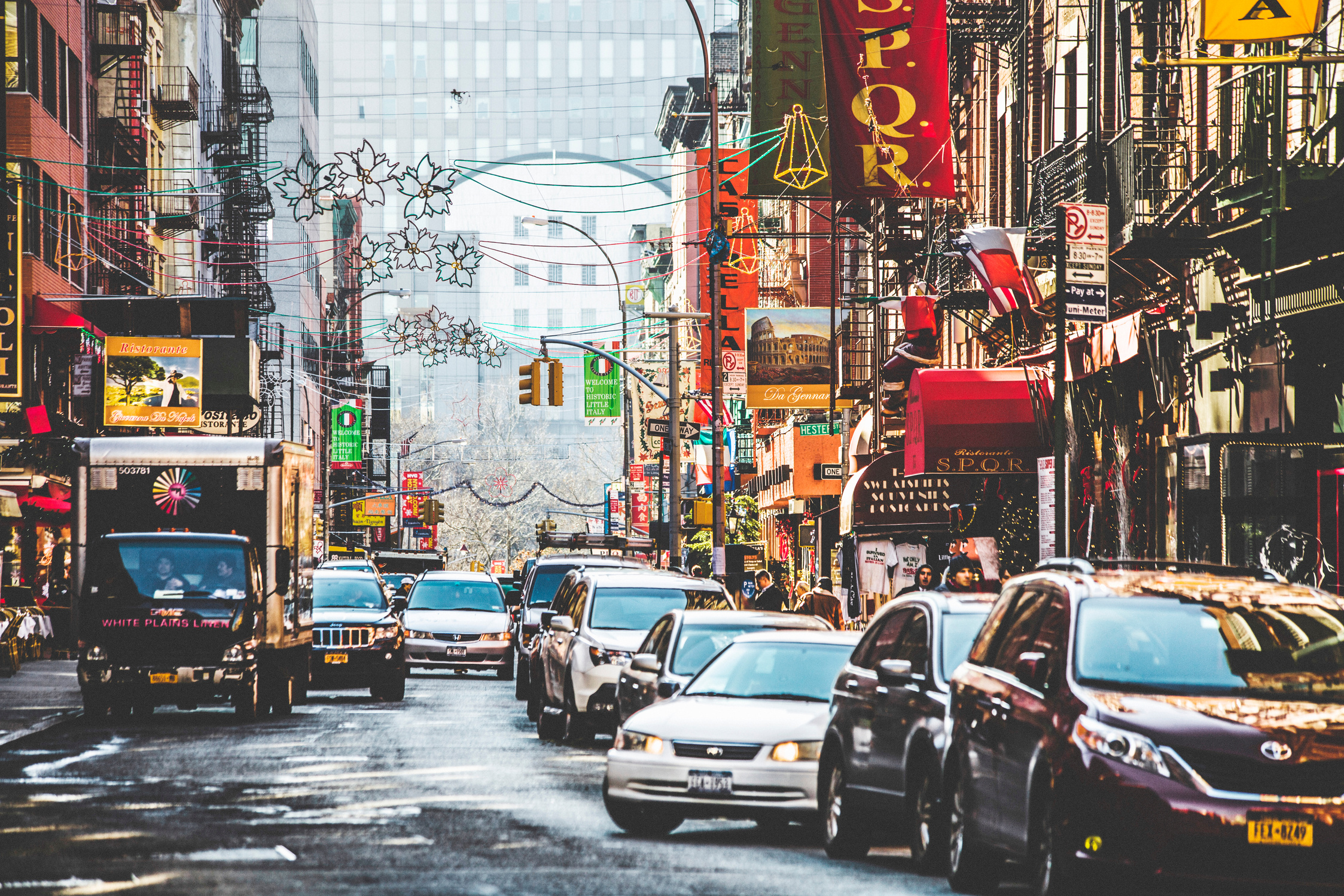 Streets of Little Italy in New York.